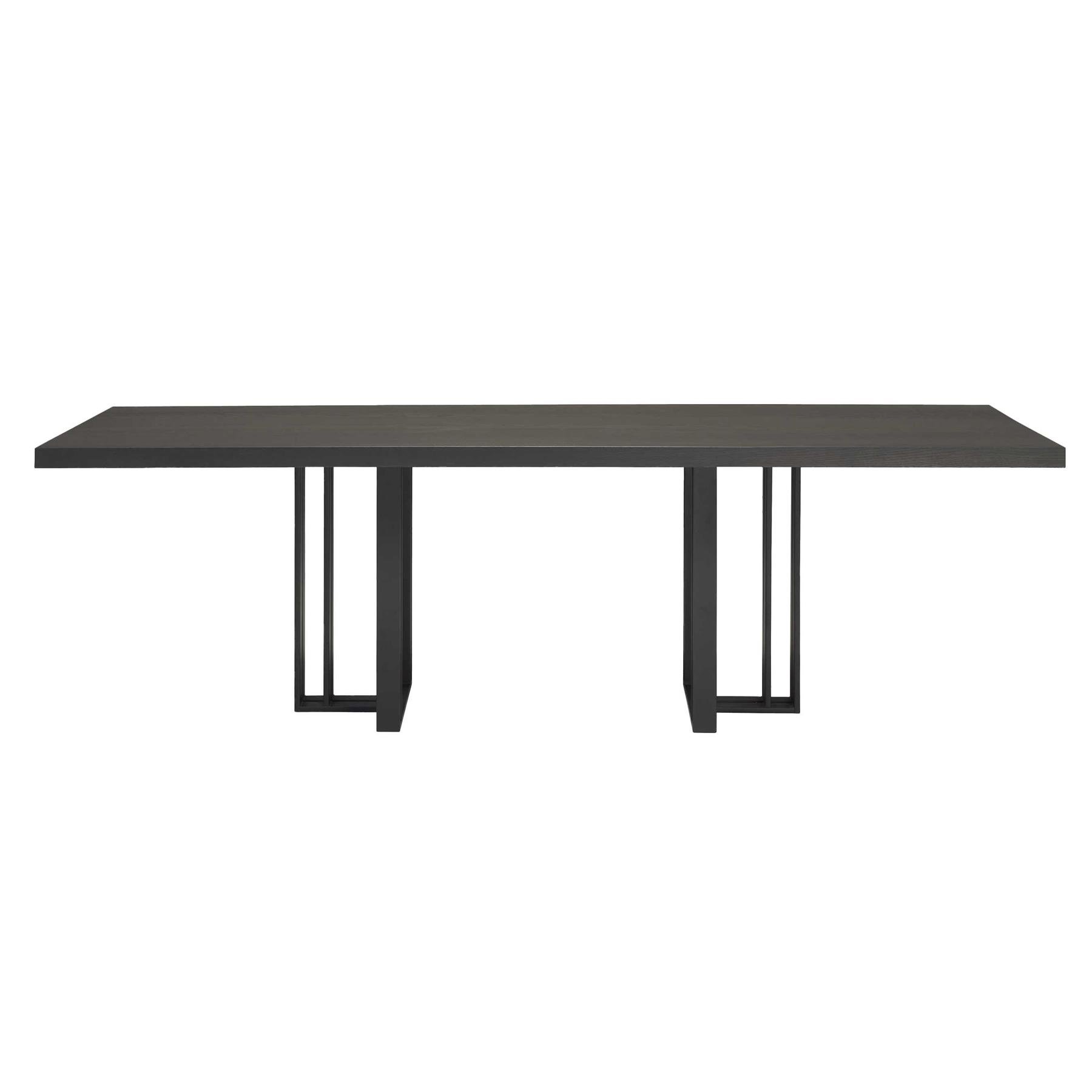 QLiv T2 tafel 220x100 Coal Black Eiken