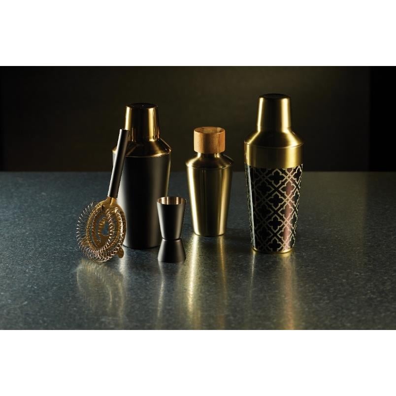BarCraft - Cocktail Set, 3 Delig, Zwart|Goud - BarCraft