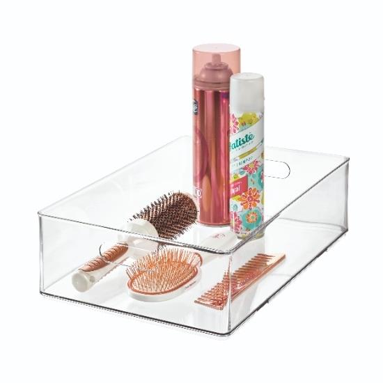 iDesign - Opbergbox, 25.5 x 38 x 11 cm, Stapelbaar, Kunststof - iDesig