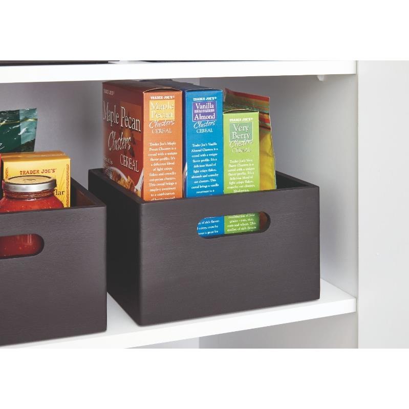 iDesign - Opbergbox met Handgrepen, 25.5 x 38 x 15 cm, Paulownia Hout,