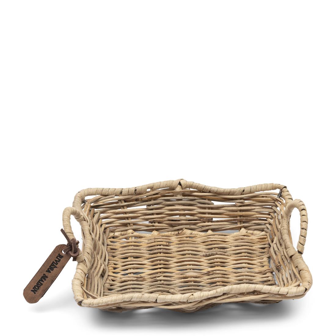Riviera Maison dienblad rechthoek Naturel - Benoa Mini - rotan