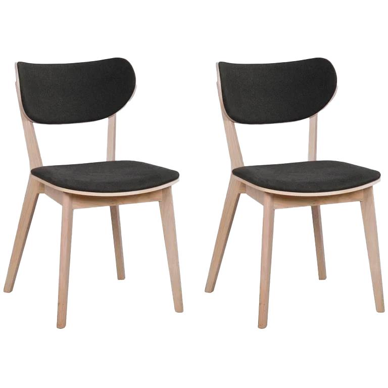 Rowico Home Kato Eetkamerstoel Whitewash - Grijs - Set Van 2