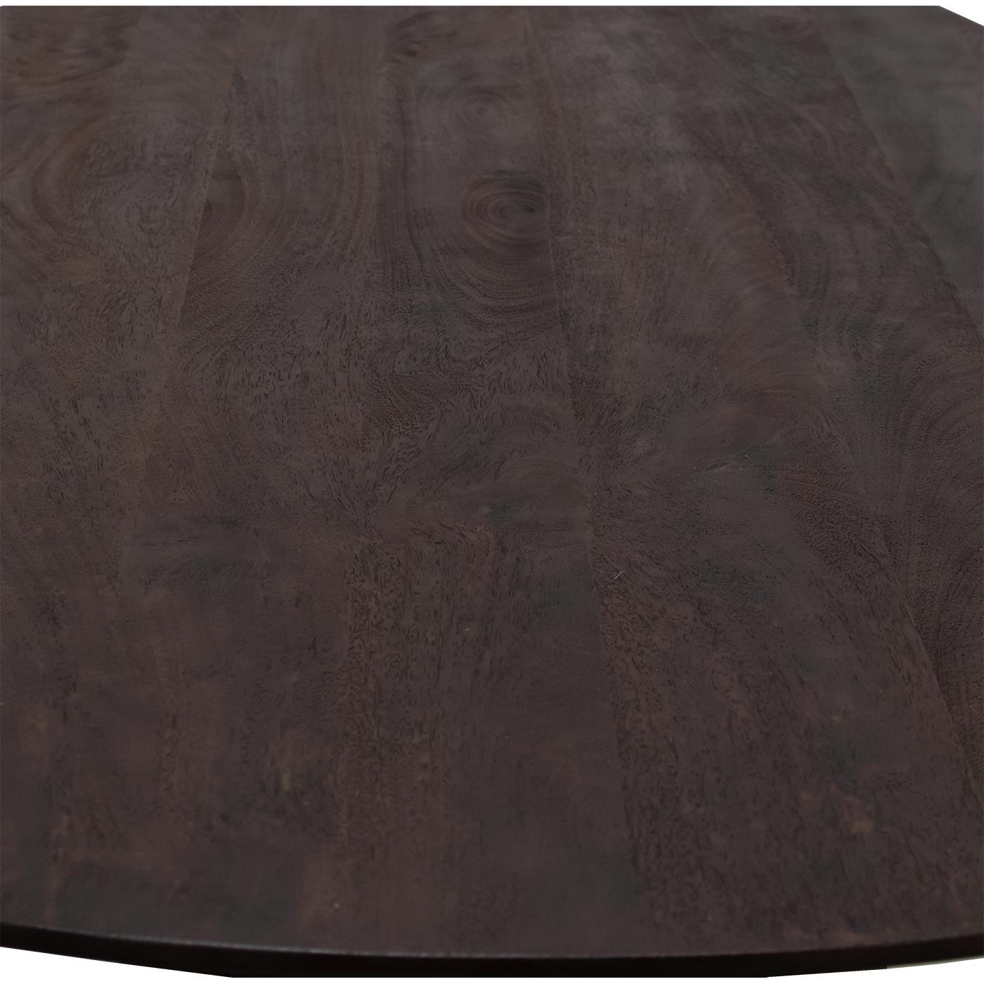 Giga Meubel - Eettafel 200cm Deens Ovaal - Donkerbruin - Mangohout