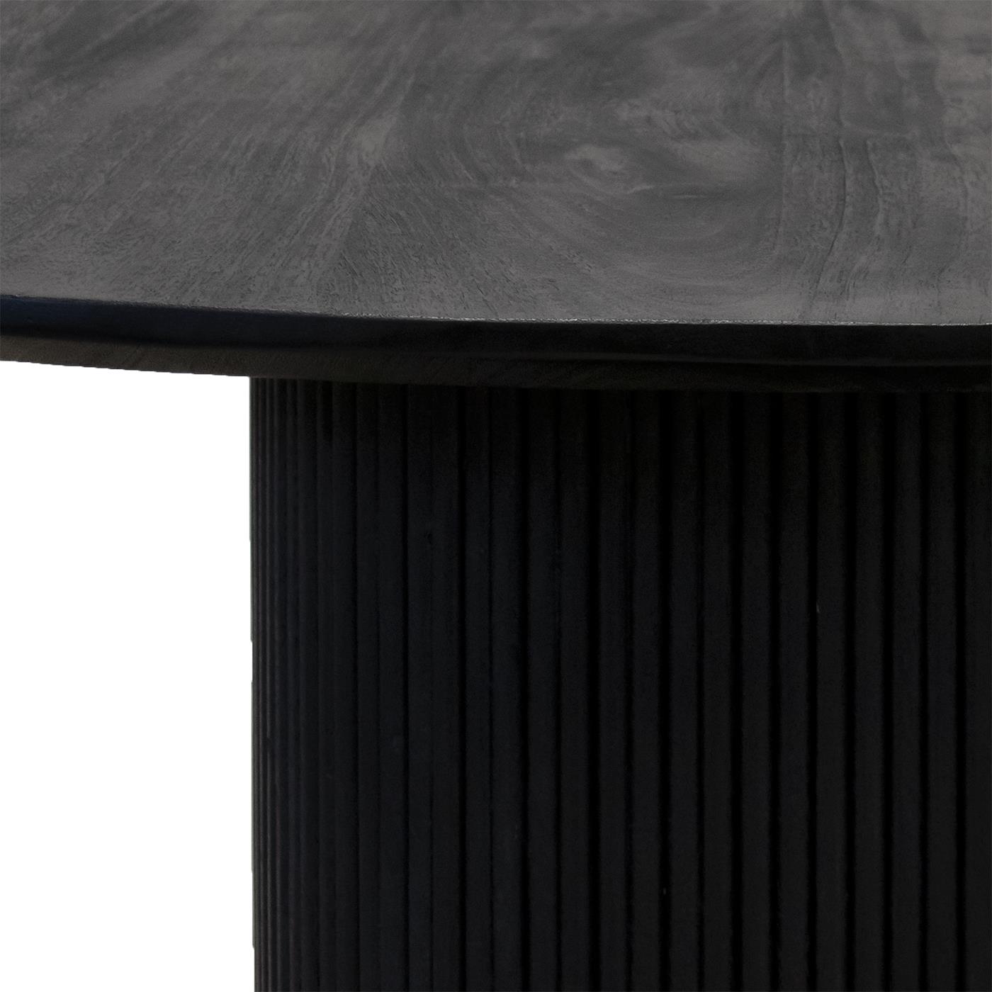 Giga Meubel - Eettafel 200cm Deens Ovaal - Zwart - Mangohout
