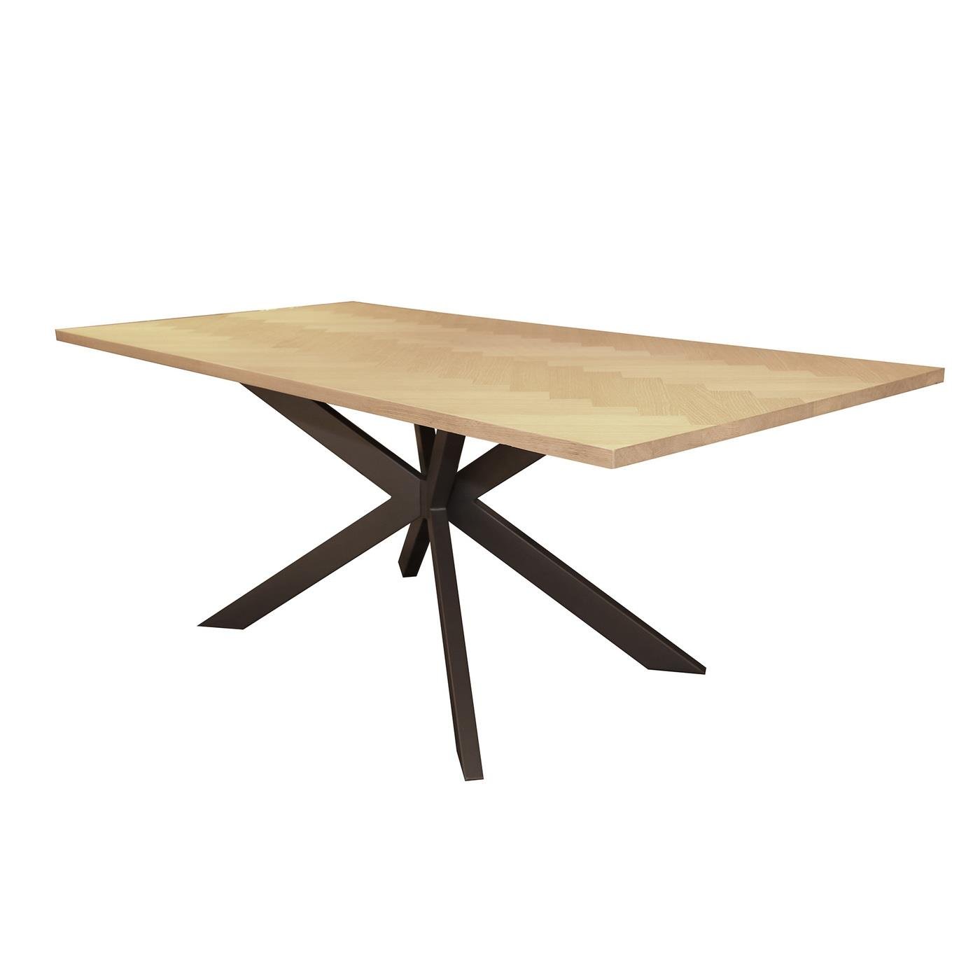 Giga Meubel - Eettafel Naturel 200cm - Visgraat - Fineer