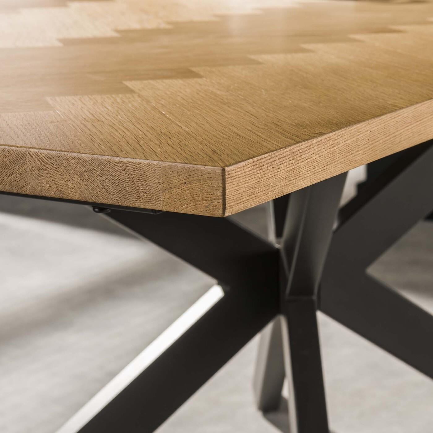 Giga Meubel - Eettafel Naturel 200cm - Visgraat - Fineer