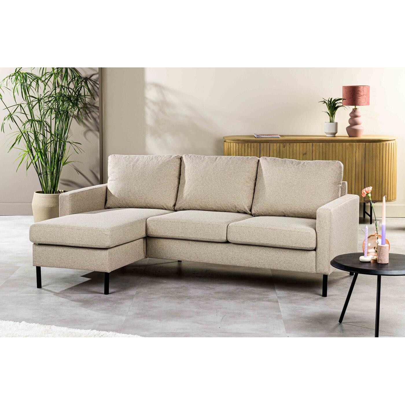 Giga Meubel - 3-Zitsbank Beige - 200x133x80cm - Stof - Bank Dillon
