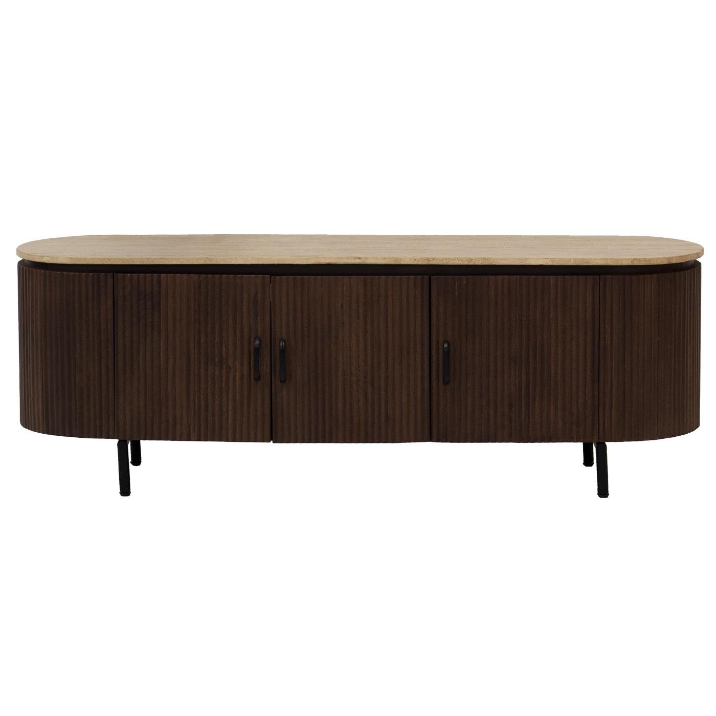 Giga Meubel - Tv-Meubel Travertin 160cm - Bruin - 160x40x55cm