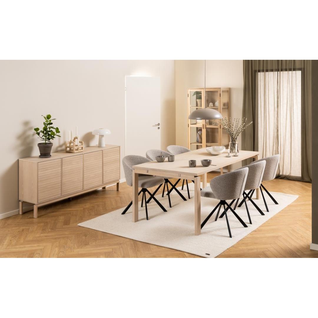 Giga Living - Eetkamerstoel Orrisdale Monza Beige Draaibaar - Set van 2