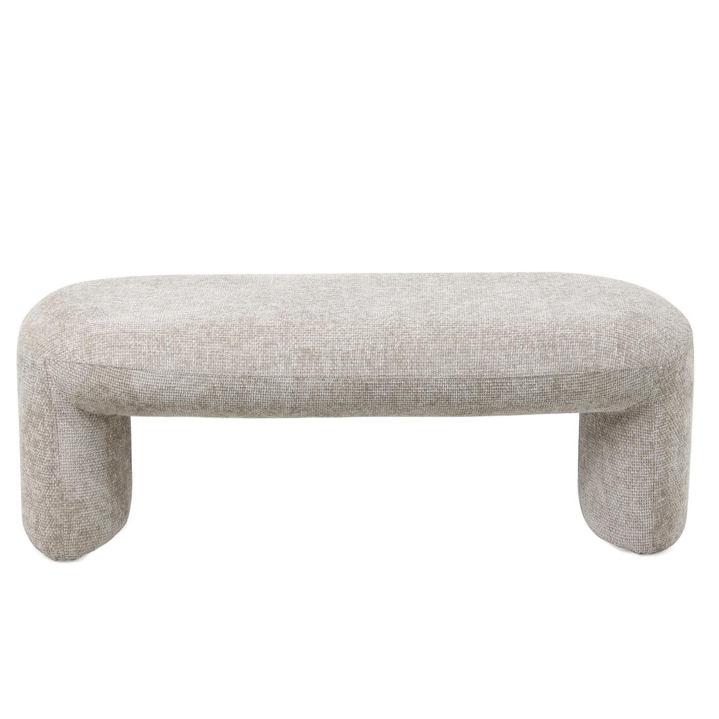 Giga Meubel - Bankje Taupe Stof|Textiel - Scandinavisch - 110x45x40cm