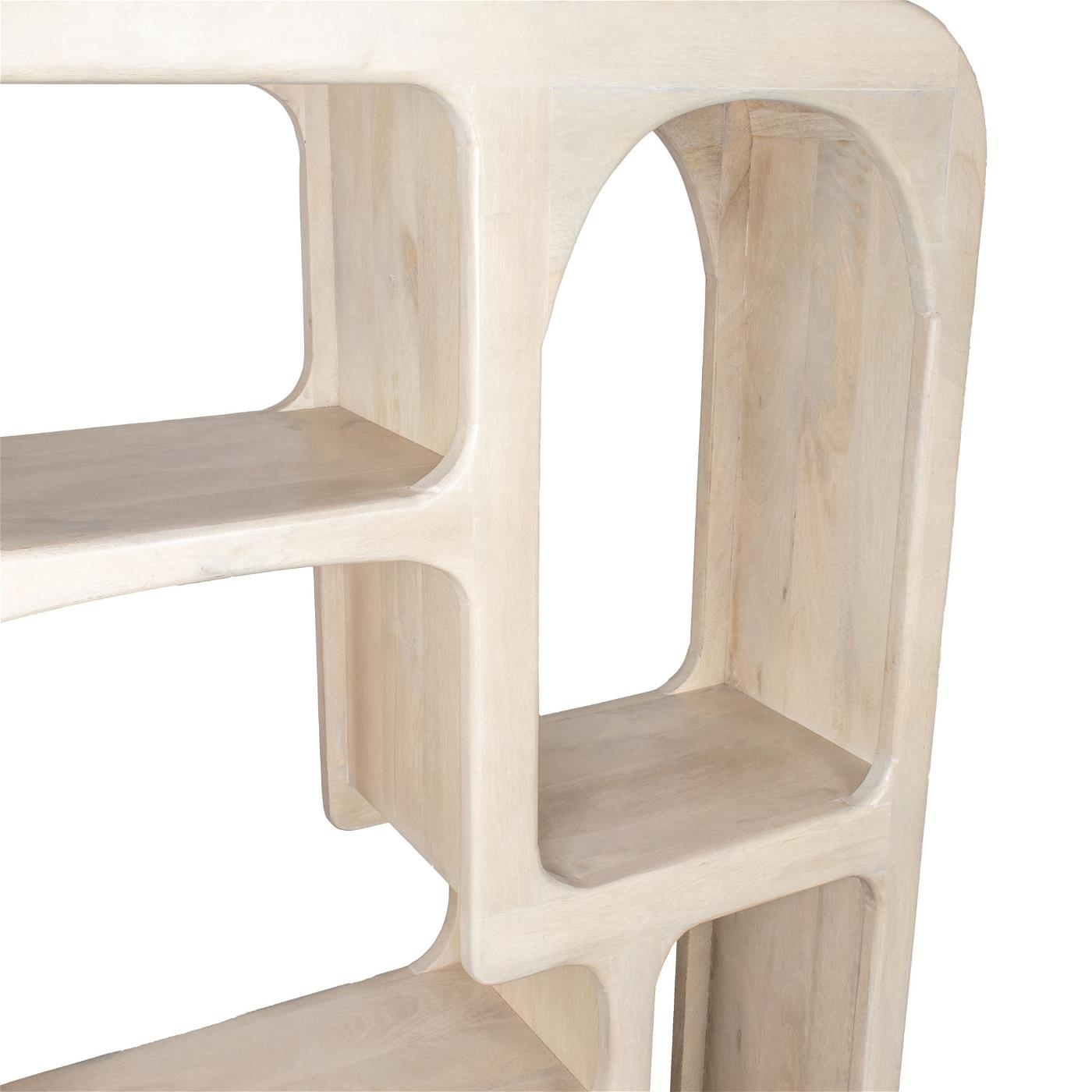 Giga Meubel - Vakkenkast Beige - Mangohout - Japandi Stijl - 161cm