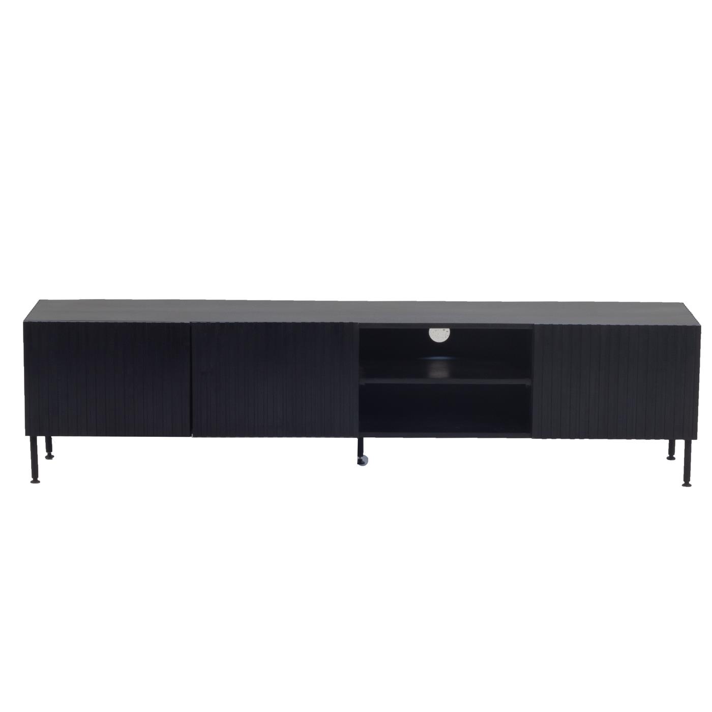 Giga Meubel - Tv-Meubel Zwart Mangohout - 200cm - 200x40x50cm
