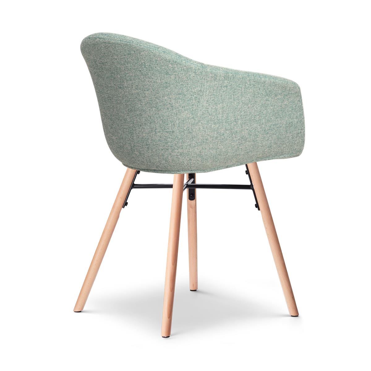 Nolon Nena-Otis Eetkamerstoelen Set van 2 - Zacht Groen - Houten Poten