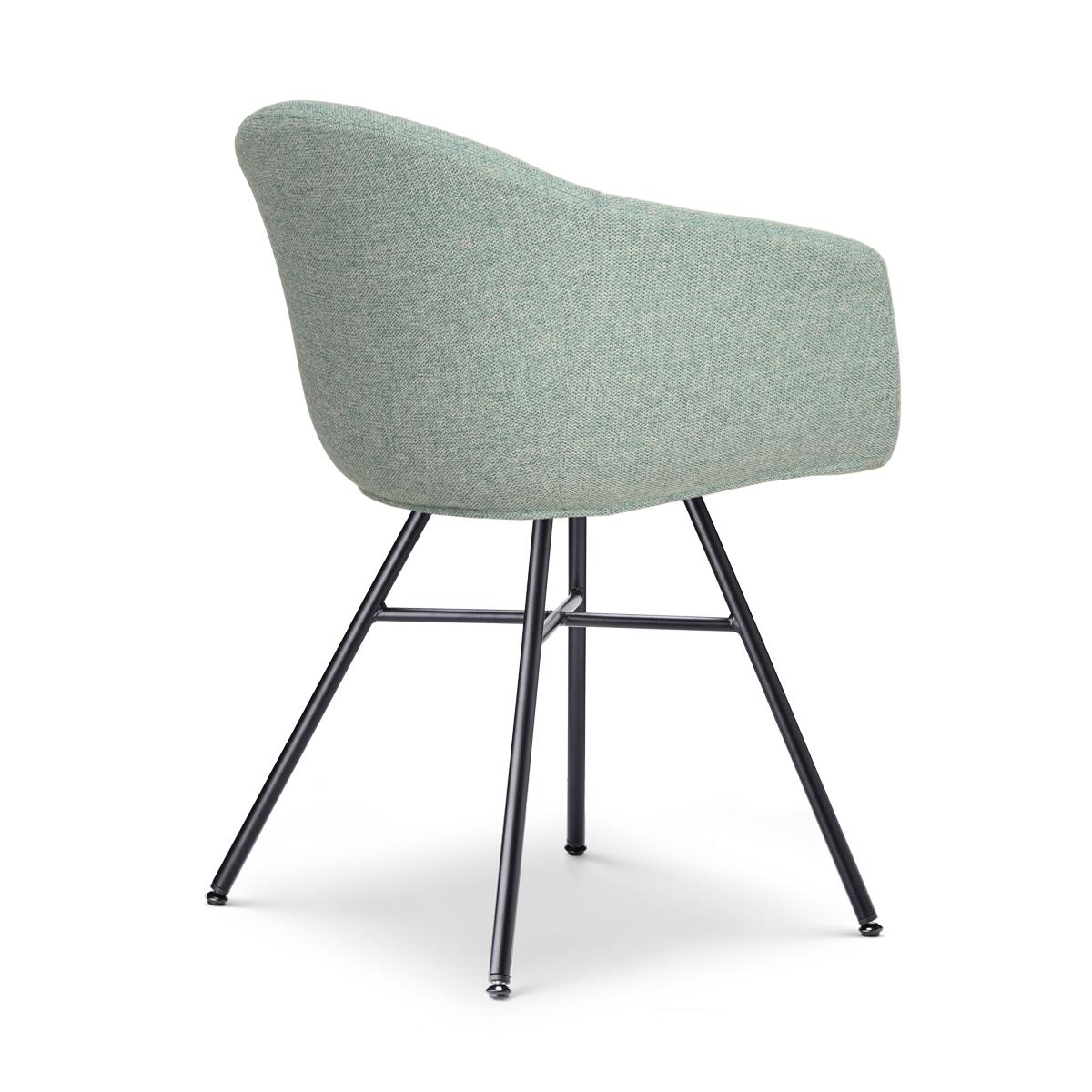 Nolon Noa-Otis Eetkamerstoelen Set van 2 - Zacht Groen - Zwarte Poten