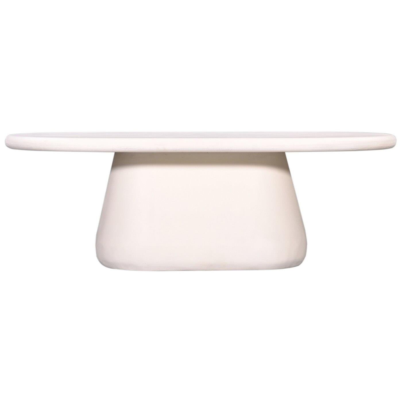 Giga Meubel - Salontafel Beige Ovaal 120cm - Betonlook