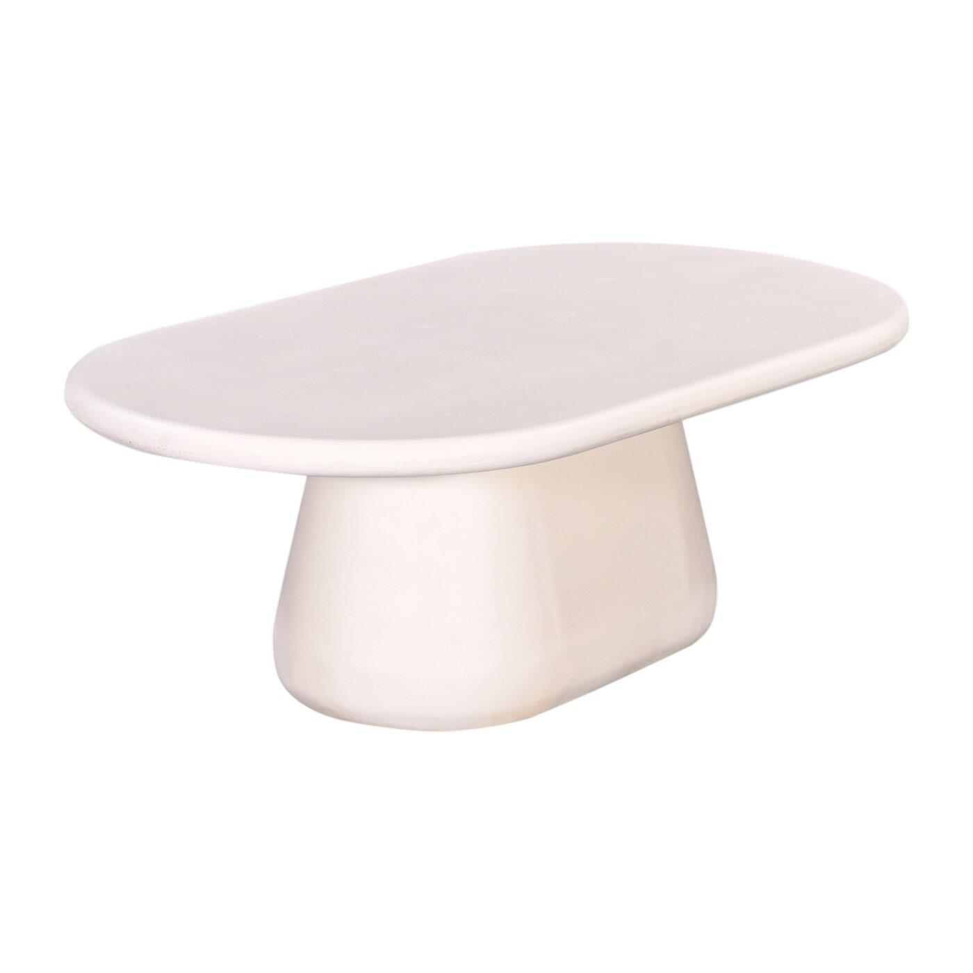 Giga Meubel - Salontafel Beige Ovaal 120cm - Betonlook