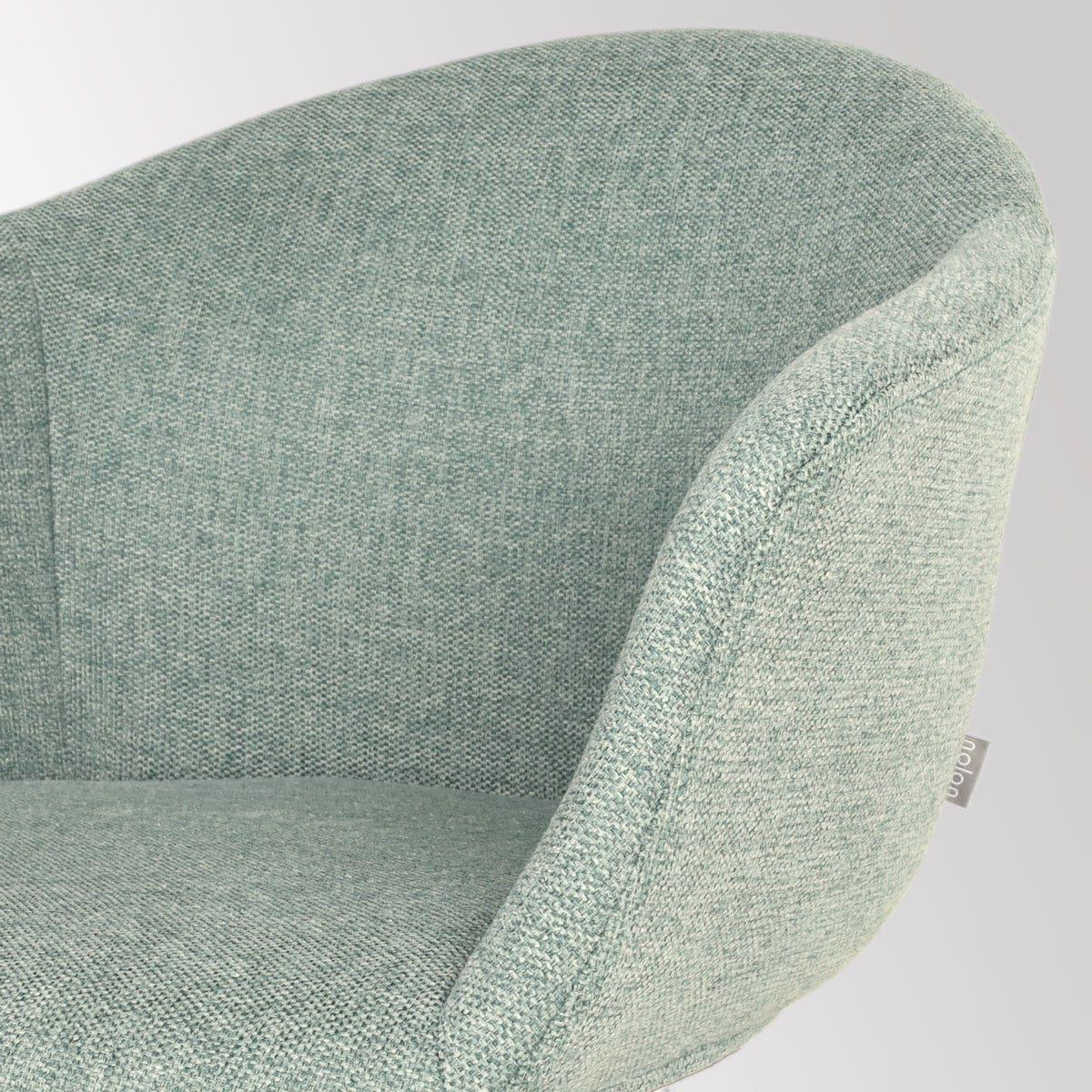 Nolon Nora-Otis Eetkamerstoelen Set van 2 - Zacht Groen - Zwarte Poten