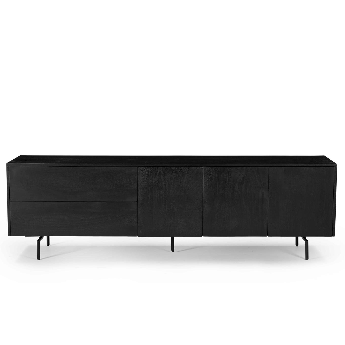 Giga Meubel - TV-Dressoir Zwart - 200cm - Mangohout - TV-Dressoir Cas