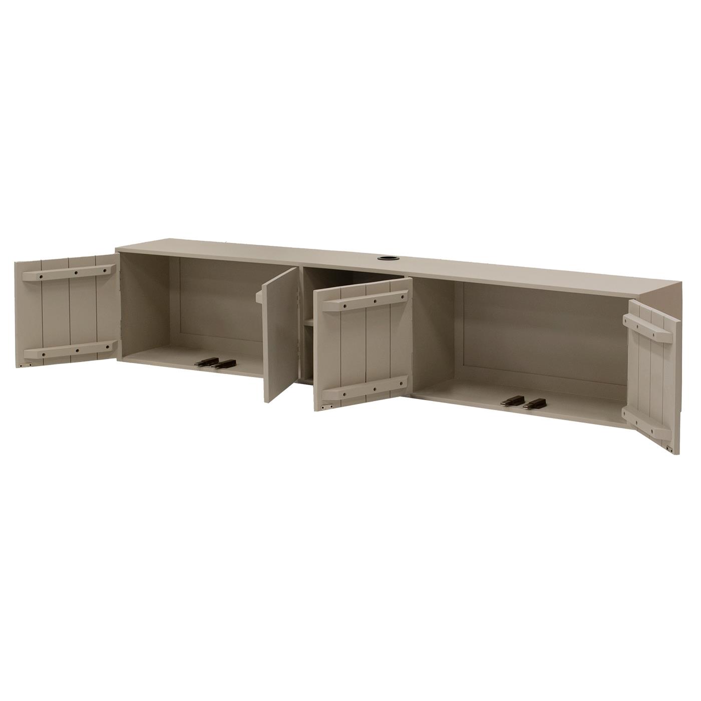 Giga Meubel - Zwevend Tv-Meubel Taupe 200cm - 4 Deurs - Mangohout