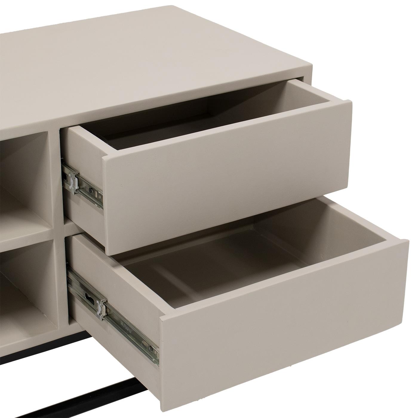 Giga Meubel - Tv-Meubel Taupe 180cm - Mangohout & Metaal