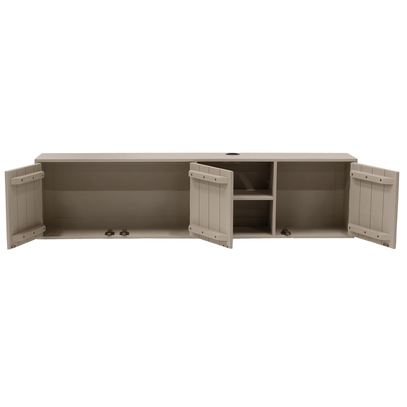 Giga Meubel - Zwevend Tv-Meubel Taupe 160cm - 3 Deurs - Mangohout