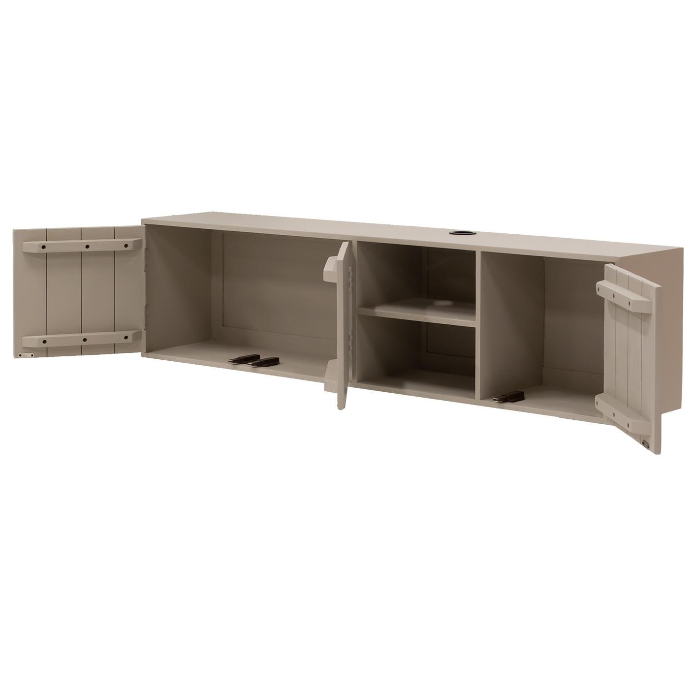 Giga Meubel - Zwevend Tv-Meubel Taupe 160cm - 3 Deurs - Mangohout