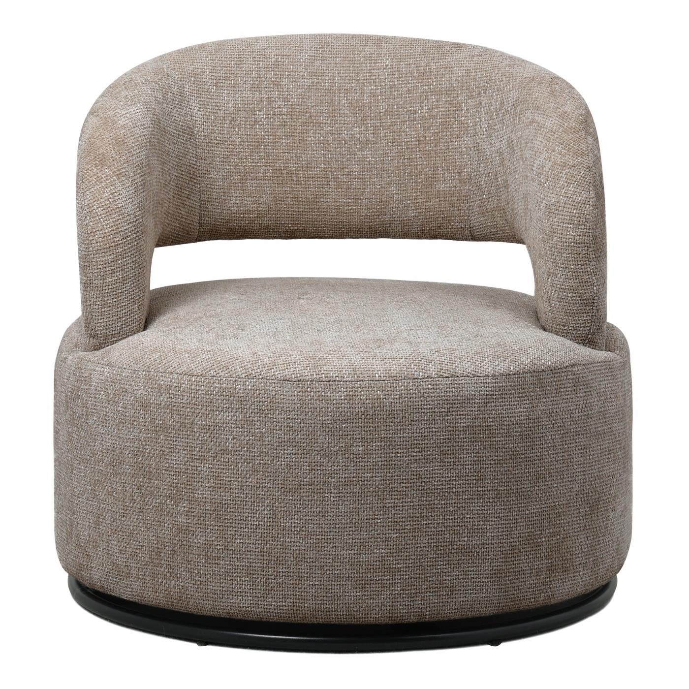 Giga Meubel - Fauteuil Taupe - Stof|Textiel - Japandi Stijl