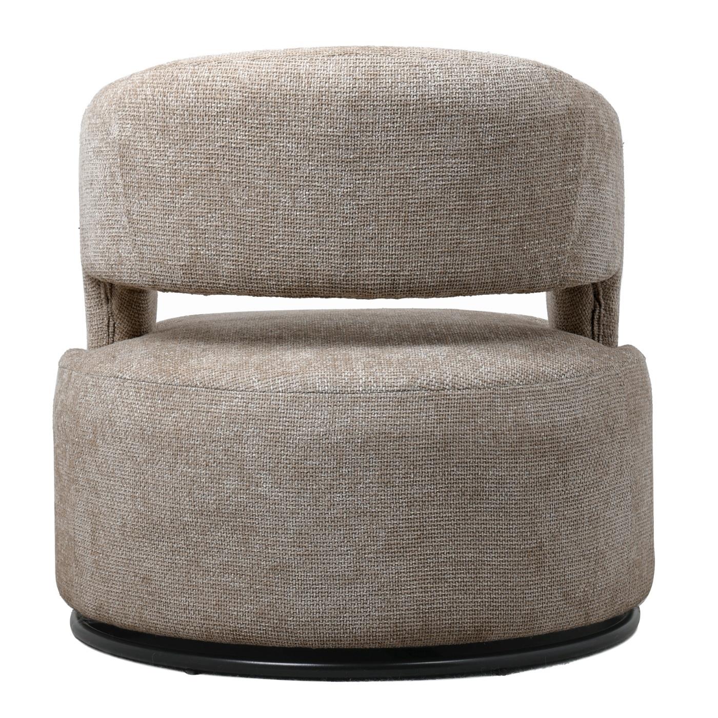 Giga Meubel - Fauteuil Taupe - Stof|Textiel - Japandi Stijl