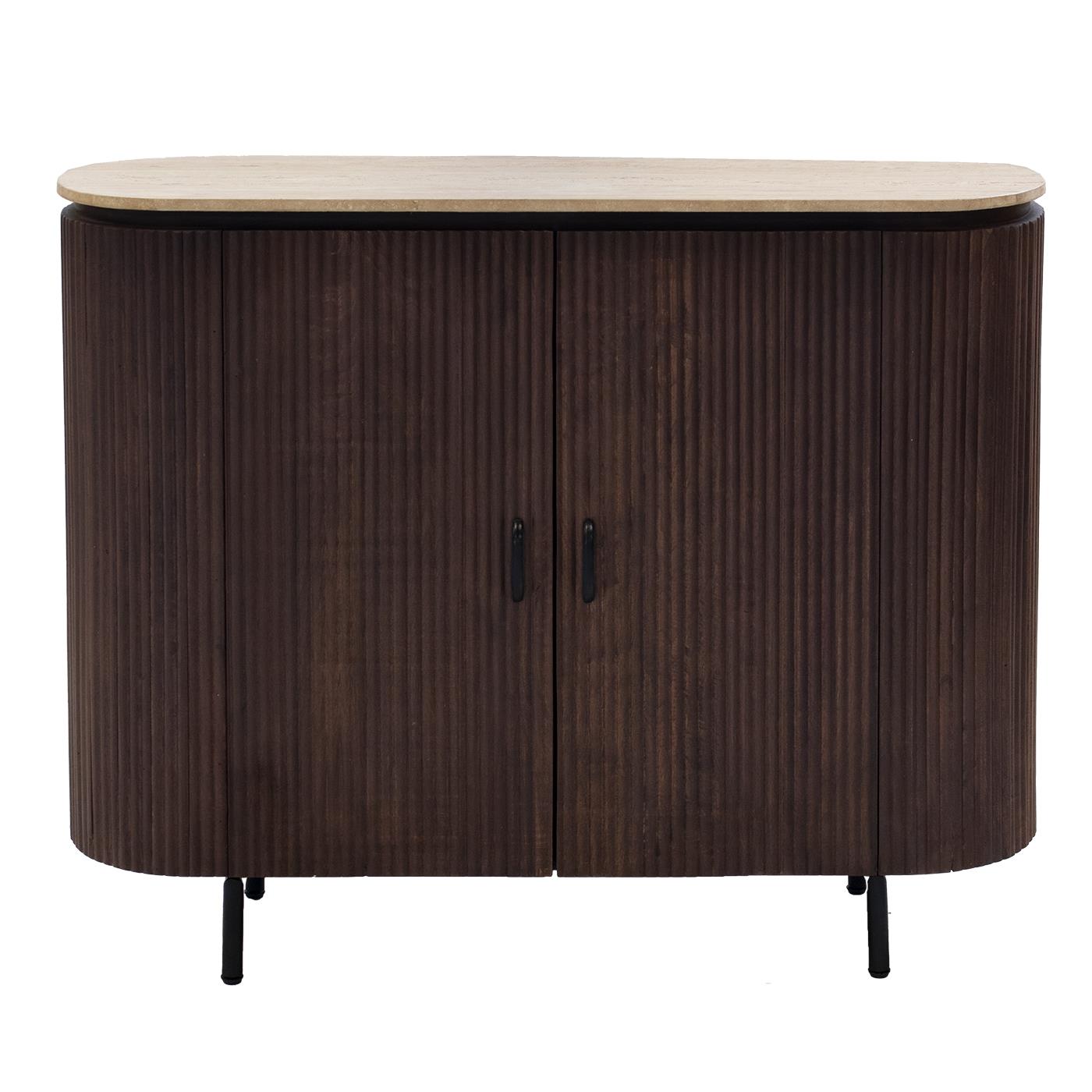 Giga Meubel - Dressoir Travertin 120cm - Bruin Mangohout - 120x35x95cm