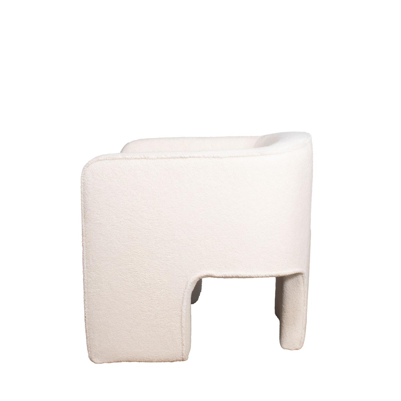 Giga Meubel - Fauteuil Teddy Wit - Japandi Stijl - Zithoogte 44cm