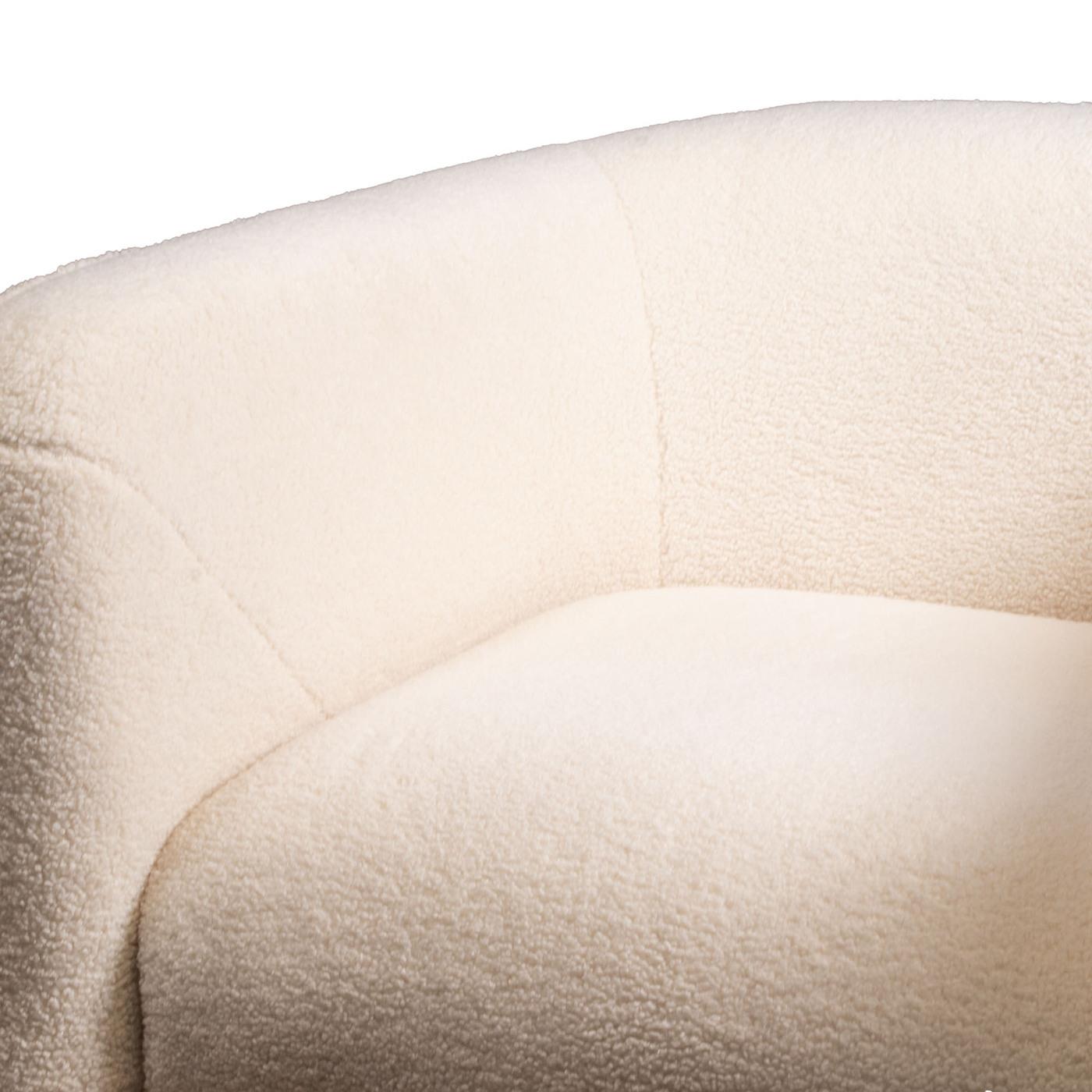 Giga Meubel - Fauteuil Teddy Wit - Japandi Stijl - Zithoogte 44cm