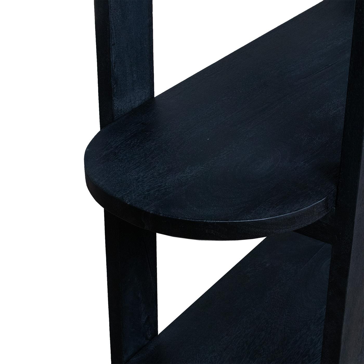 Giga Meubel - Wandkast Zwart - 120x38x190cm - Mangohout - Kast Luuk