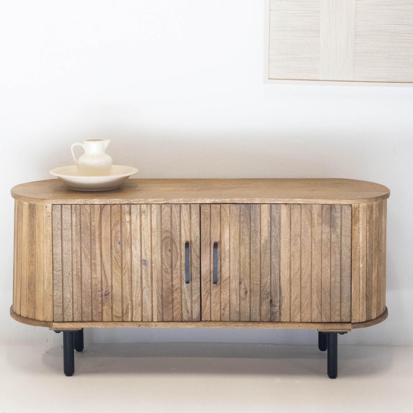 Giga Meubel - Tv-meubel Naturel - Mangohout - 120cm - Tv-meubel Merel