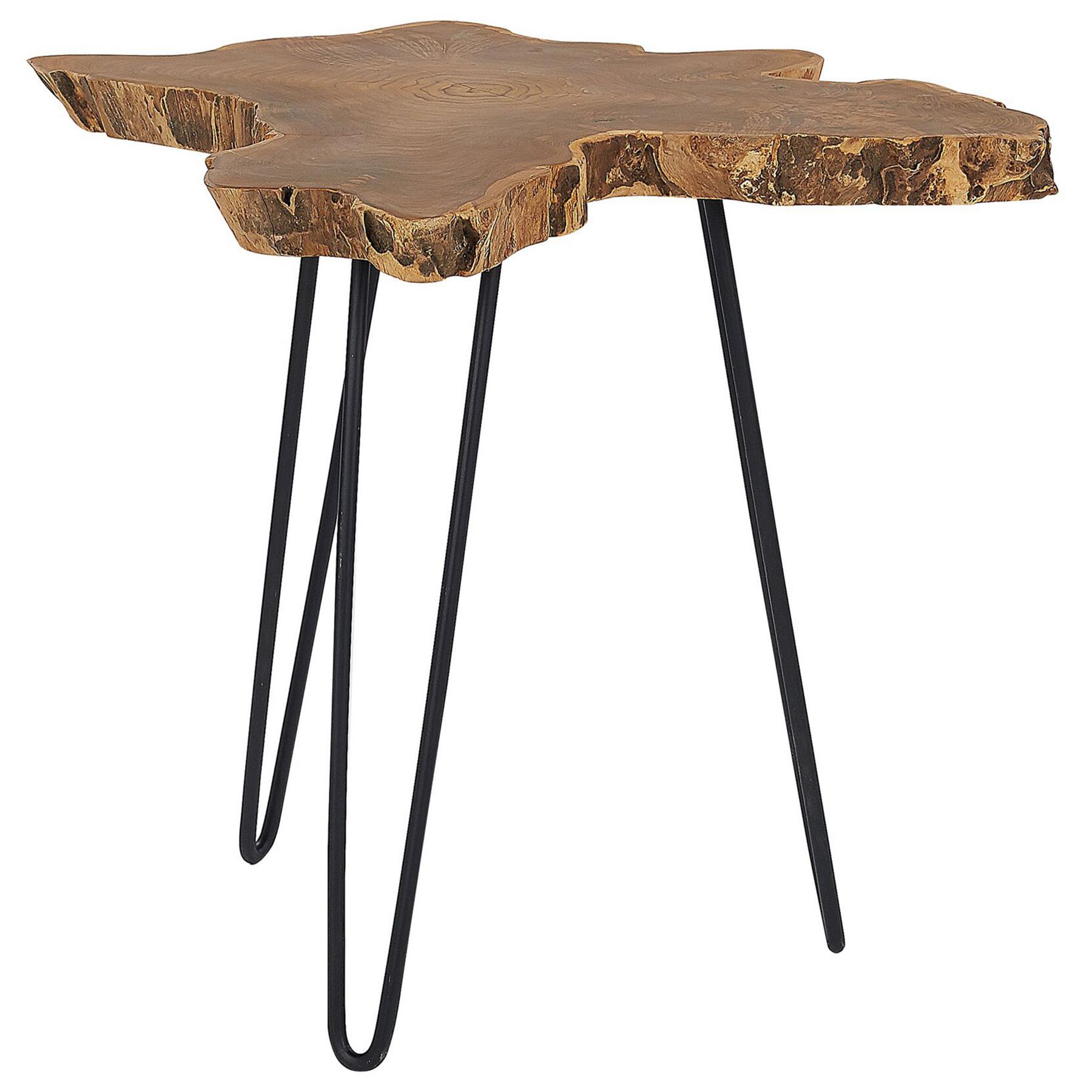 Beliani - CAMROSE - Salontafel - Donkere houtkleur - Teakhout