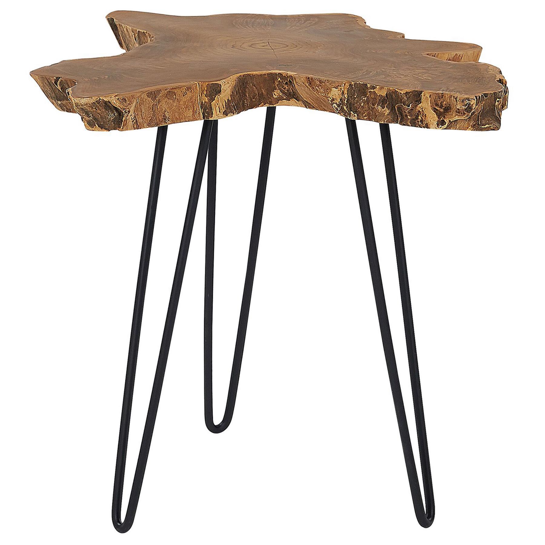 Beliani - CAMROSE - Salontafel - Donkere houtkleur - Teakhout