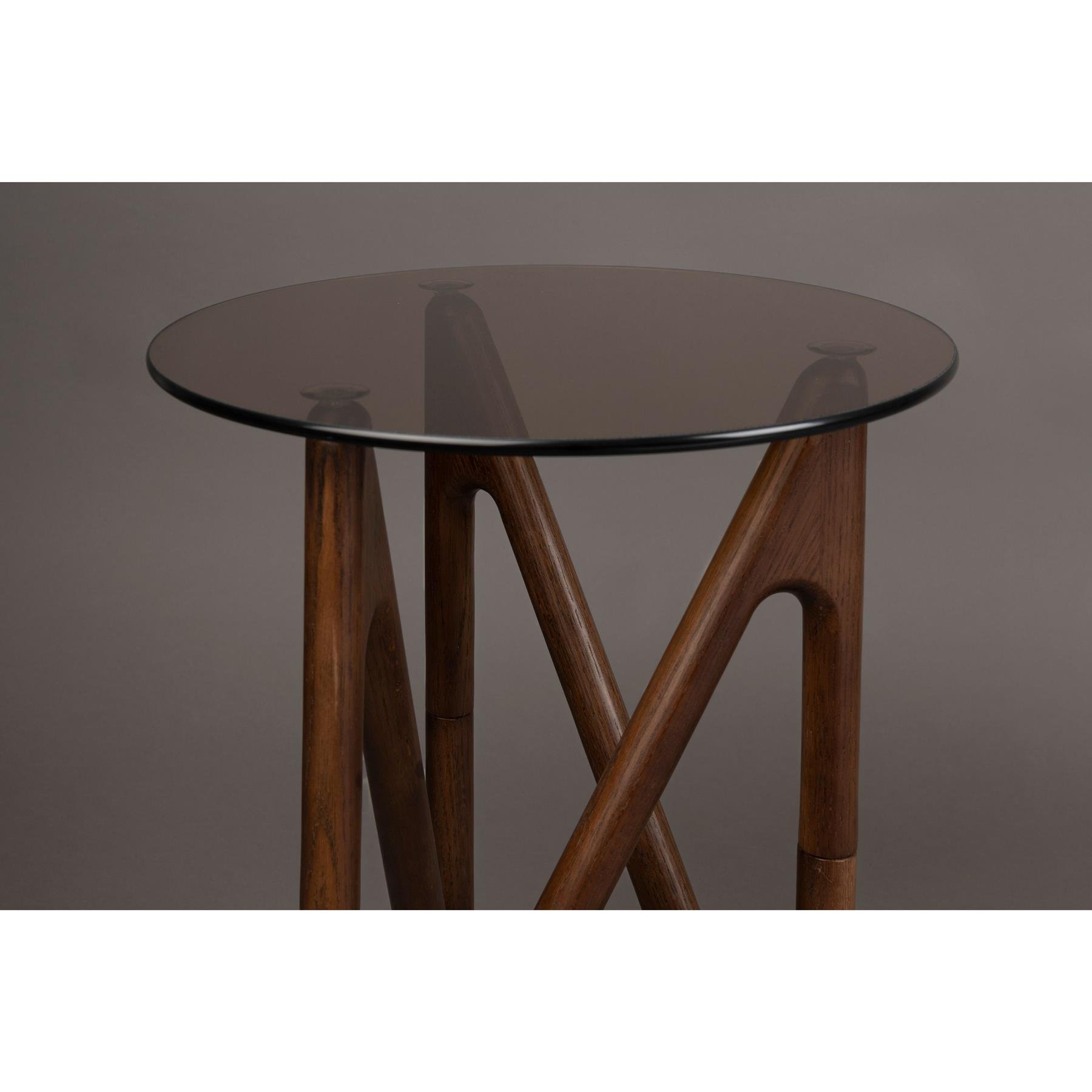 Dutchbone Naia Bijzettafel Rond 40 cm Hout Bruin
