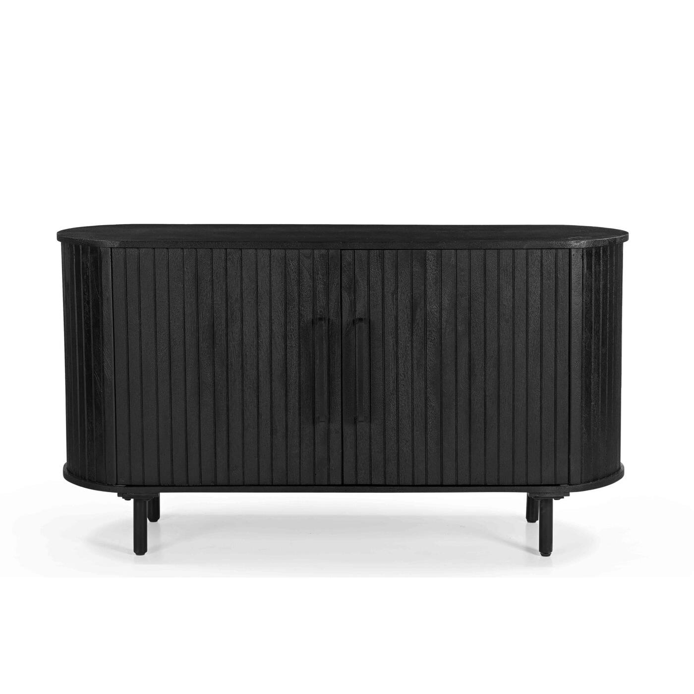 Giga Meubel - Dressoir Merel Zwart 140cm  - Metaal|Mangohout