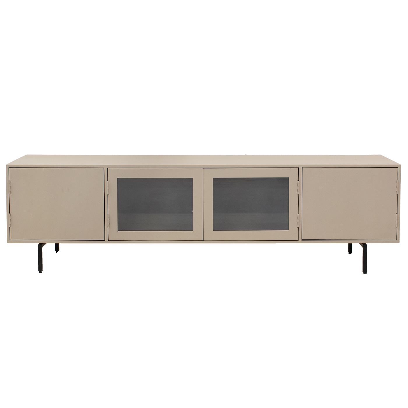 Giga Meubel - Tv-Meubel Taupe 200cm - Mangohout|Metaal|Glas