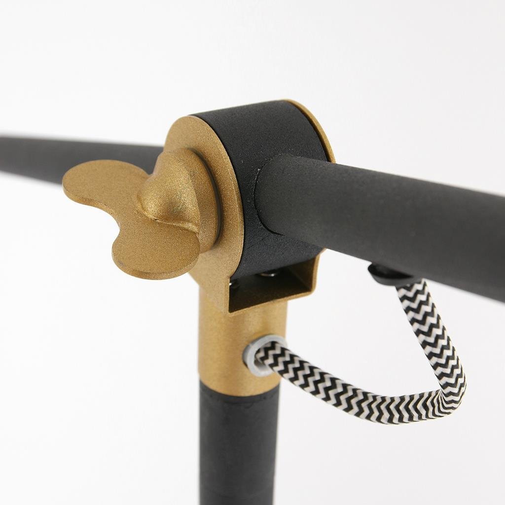 Mexlite Vloerlamp Nove Zwart Goud E27 Fitting 40W max. 1322ZW