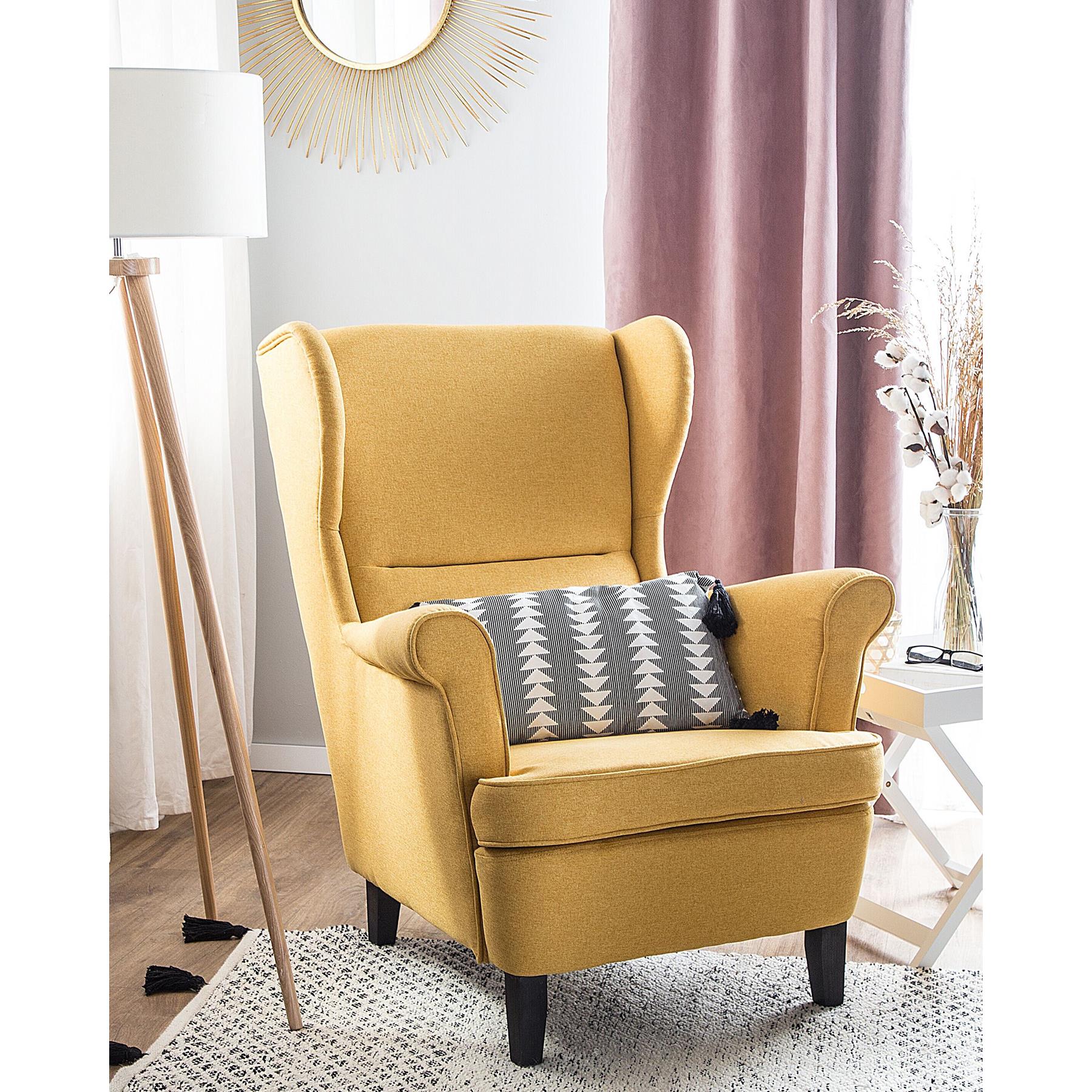 Beliani - ABSON - Fauteuil - Geel - Polyester