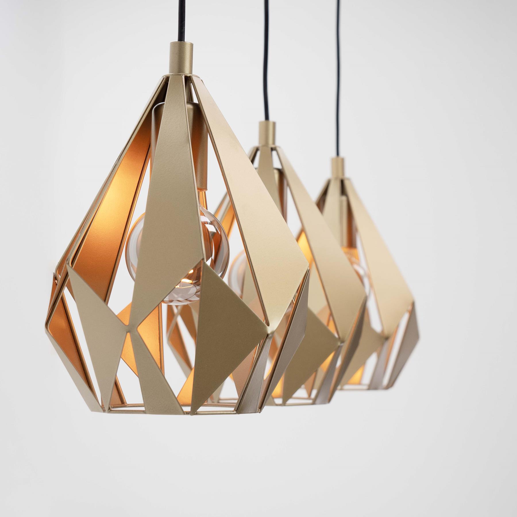 EGLO Carlton Hanglamp - E27 - 80,5 cm - Goud - Staal