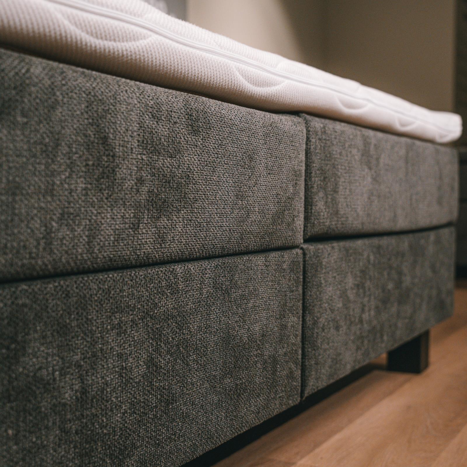 Boxspring Bilbao - Antraciet|Grijs|Zwart - Textiel