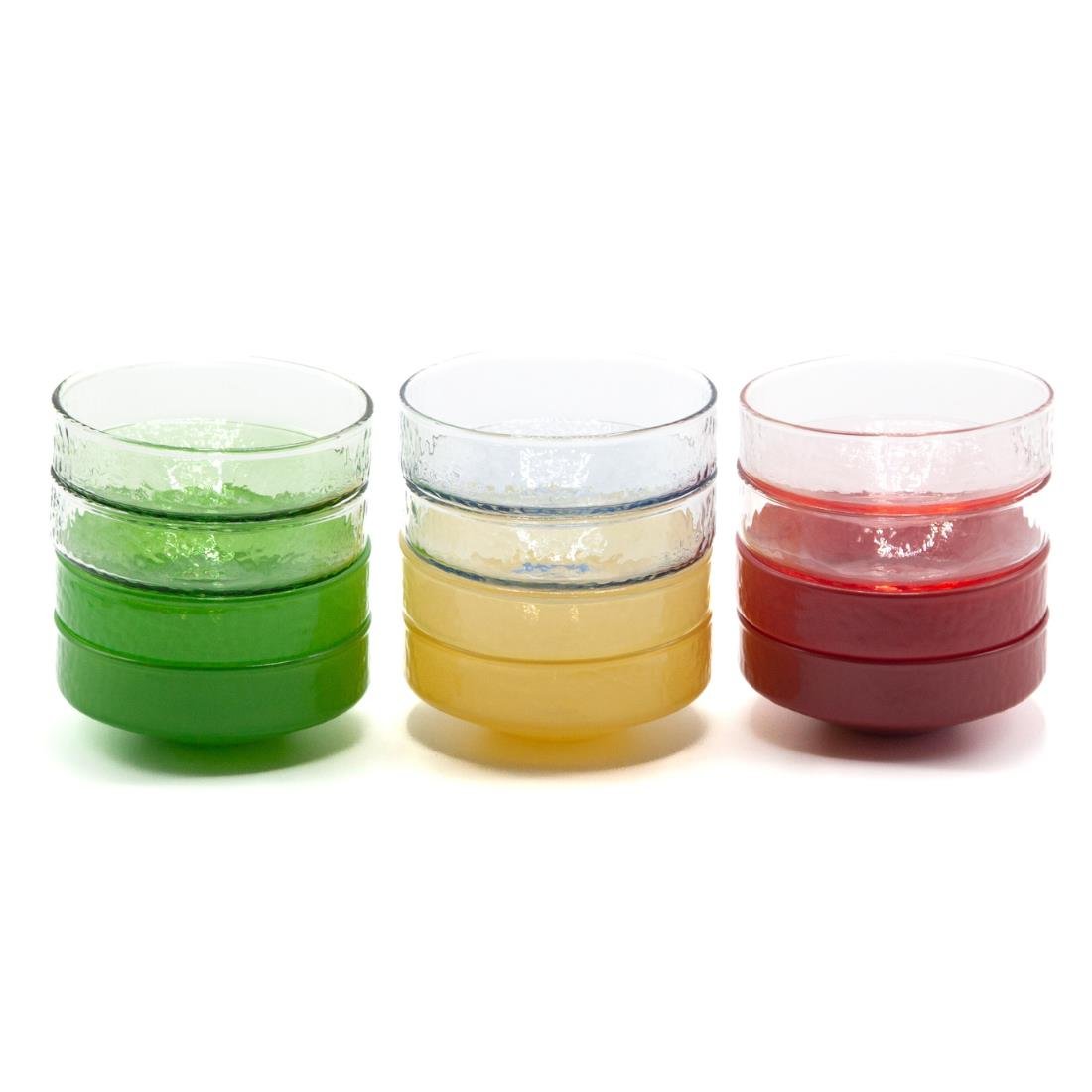 Brût Homeware, Schaaltjes Claude, roze | roze transparant, set van 4