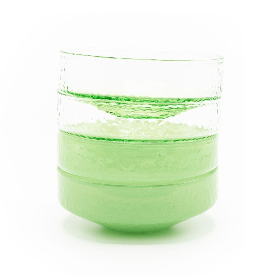 Brût Homeware, Schaaltjes Claude, groen | groen transparant, set van 4