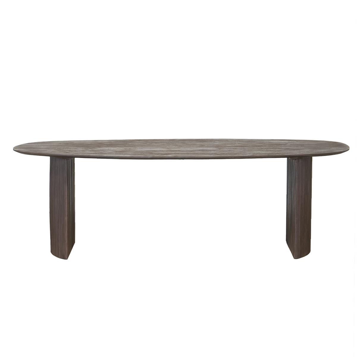 Giga Meubel - Eettafel 200cm Deens Ovaal - Donkerbruin - Mangohout