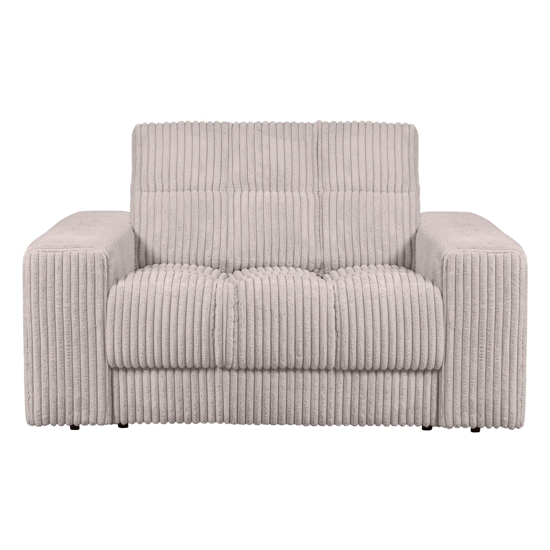 WOOOD Second Date Loveseat - Grove Ribstof - Naturel