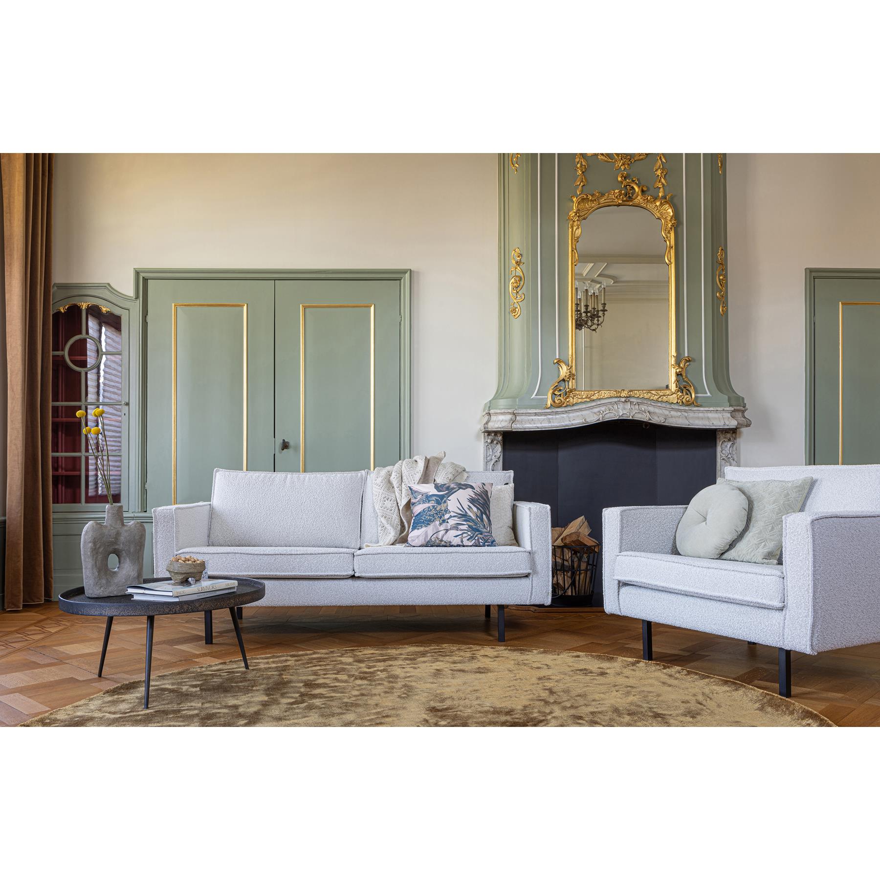 BePureHome Rodeo Fauteuil - Velvet - Naturel - 85x105x86