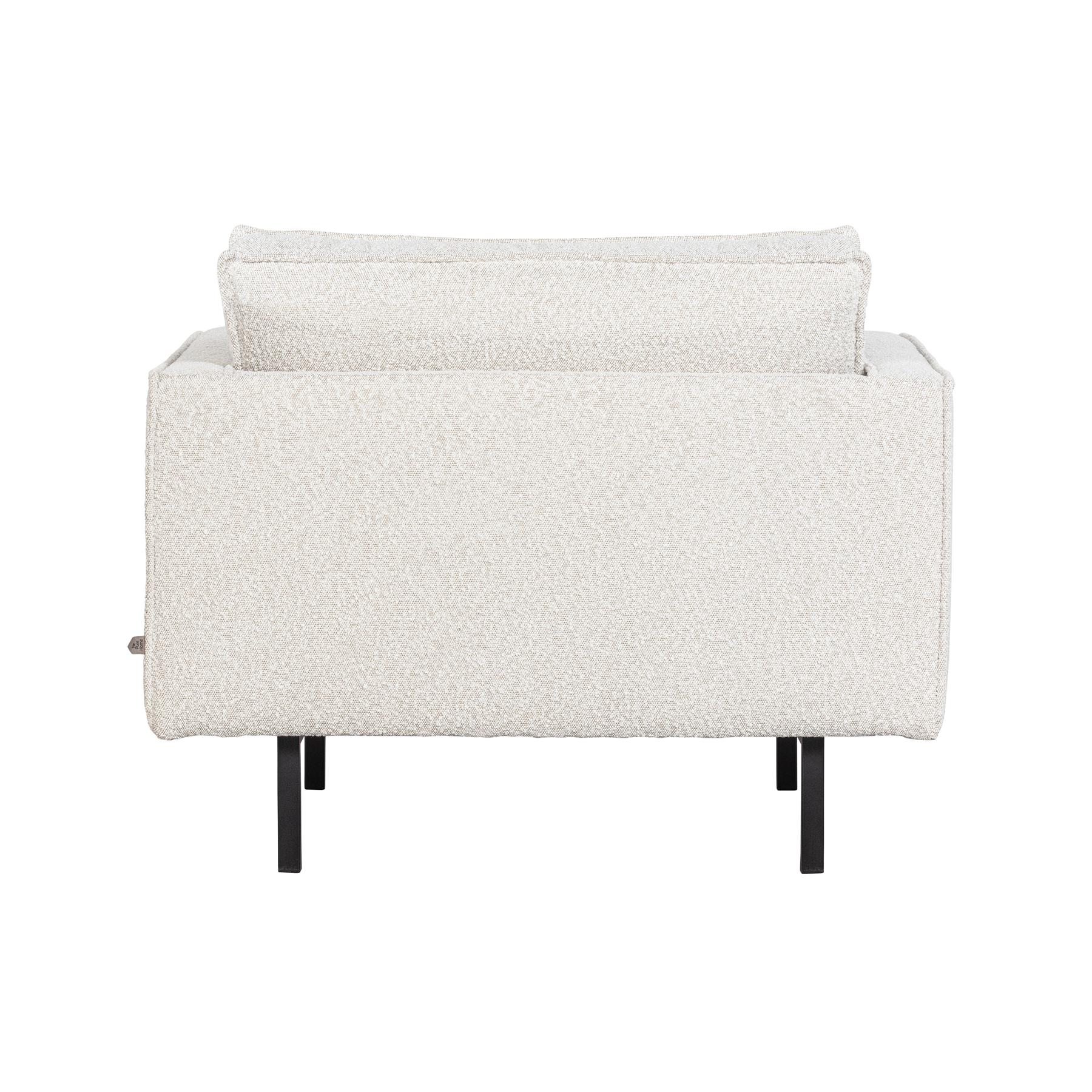 BePureHome Rodeo Fauteuil - Velvet - Naturel - 85x105x86