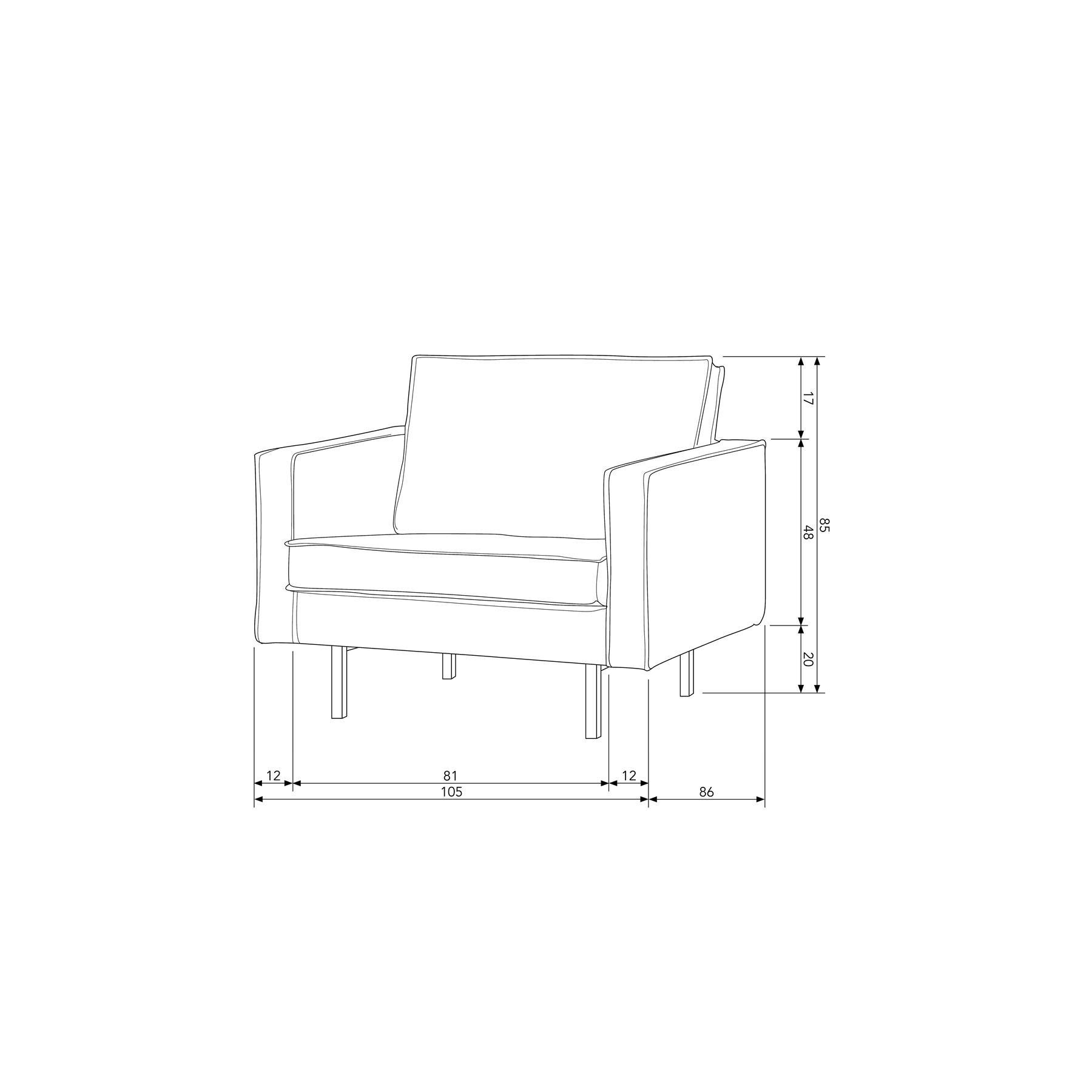 BePureHome Rodeo Fauteuil - Velvet - Naturel - 85x105x86