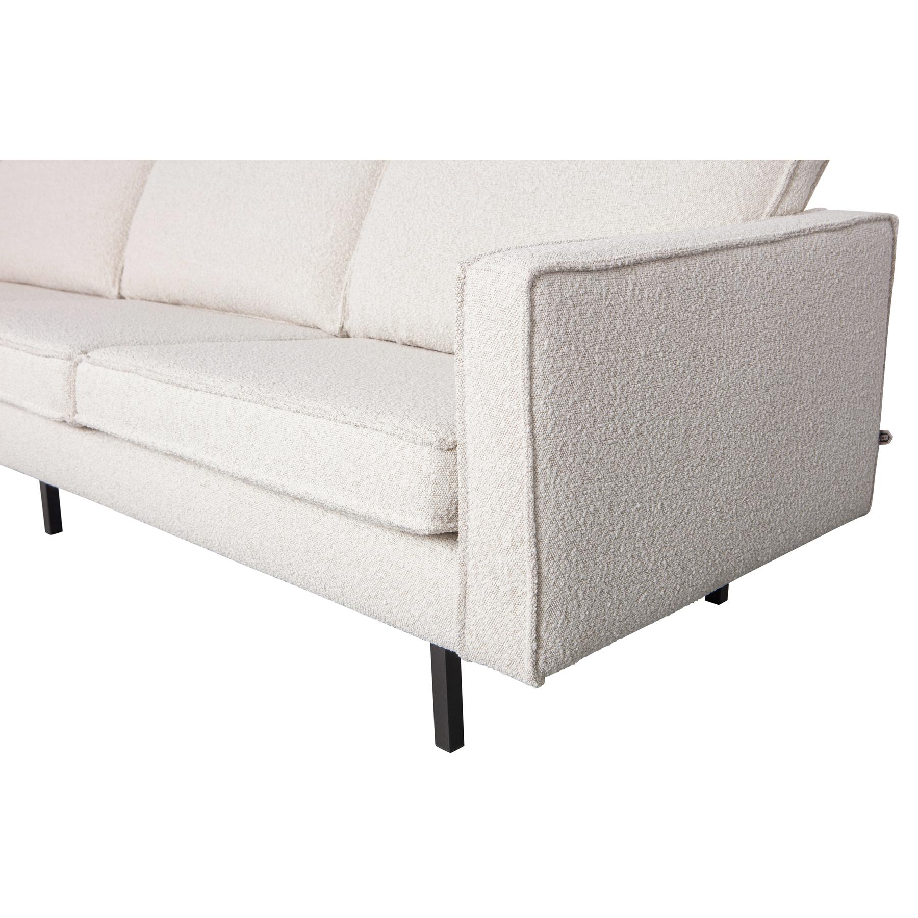 BePureHome Rodeo 3-Zits Bank - Velvet - Naturel - 85x277x86